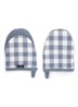 Gingham ovenwant set van 2 - Blauwgrijs