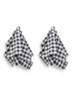 Gingham theedoek 50 x 70 cm set van 2 - Zwart