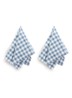 Gingham theedoek 50 x 70 cm set van 2 - Donkerblauw