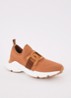 Kate sneaker met met gebreid bovenwerk - Roestbruin