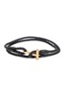 Armband van gevlochten leer - Zwart