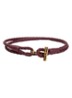 Armband van gevlochten leer - Bruin