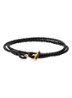 Armband van gevlochten leer - Zwart