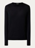 Fijngebreide pullover van wol - Zwart