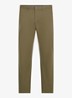 1985 Denton straight fit chino met steekzakken - Olijfgroen