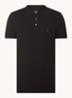 1985 slim fit polo met logoborduring - Black  / zwart