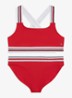 Bikiniset met gestreept detail - Rood