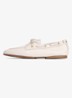 Bootschoen van leer met logo - Beige