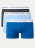 Boxershorts met logoband in 3-pack    - Blauwgrijs