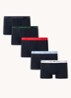 Boxershorts met logoband in 5-pack - Zwart