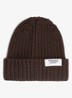 Chunky Rib-Knit Logo Beanie - Bruin