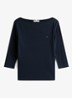 Cody longsleeve met logoborduring - Donkerblauw