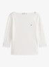 Cody longsleeve met logoborduring - Gebroken wit