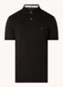 Core regular fit polo van piqué katoen met logoborduring - Black  / zwart