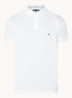 Core regular fit polo van piqué katoen met logoborduring - White  / wit