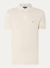 Core regular fit polo van piqué katoen met logoborduring - Heathered oatmilk / beige