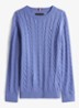 Essential Cable Knit Jumper - Lichtblauw