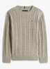 Essential Cable Knit Jumper - Grijs