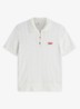 Fijngebreide polo met opengewerkt dessin - Gebroken wit