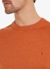 Fijngebreide pullover in kasjmierblend met logoborduring - Orange