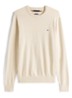 Fijngebreide pullover in kasjmierblend met logoborduring - Beige