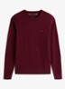 Fijngebreide pullover in kasjmierblend met logoborduring - Bordeauxrood