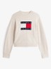 Fijngebreide pullover met ingebreid patroon - Gebroken wit
