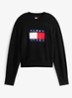Fijngebreide pullover met ingebreid patroon - Zwart