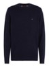 Fijngebreide pullover van lamswol - Donkerblauw