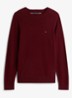 Fijngebreide pullover van lamswol - Bordeauxrood