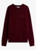 Fijngebreide pullover van lamswol - Burgundy Heather-TVY / Rood