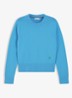 Fijngebreide trui met logoborduring - Blauw