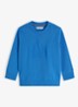 Fijngebreide trui met structuur - Blauw