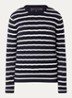 Flag Embroidery Cable Knit Jumper - Donkerblauw