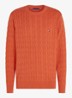 Flag Embroidery Cable Knit Jumper - Orange