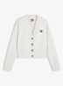 Grofgebreid vest met logoborduring - Wit