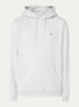Hoodie met gemêleerd dessin en logoborduring - Grijsmele