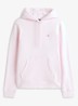 Hoodie met kangoeroezak en logo - Lichtroze