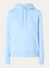 Hoodie met kangoeroezak en logo - Lichtblauw