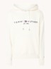 Hoodie met kangoeroezak en logoborduring - Calico / wit