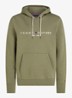 Hoodie met kangoeroezak en logoborduring - Battle Green / groen