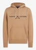 Hoodie met kangoeroezak en logoborduring - Safari canvas / beige