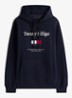 Hoodie met logoborduring - Donkerblauw