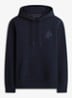 Hoodie met logoborduring - Donkerblauw