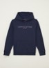Hoodie met logoborduring - Donkerblauw