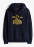 Hoodie met logoprint - Donkerblauw