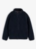Jack van fleece met logo - Donkerblauw