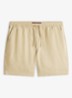 Korte broek in linnenblend - Khaki
