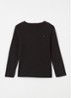 Longsleeve met logoborduring - Zwart