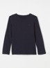 Longsleeve met logoborduring - Donkerblauw